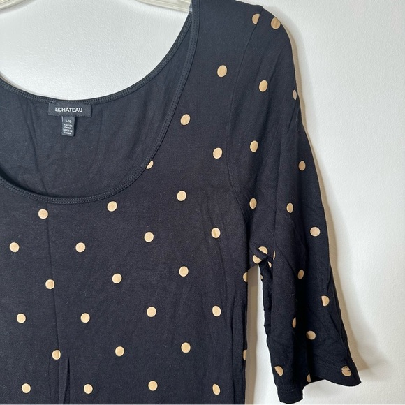 Le chateau black and gold polka dot dress - Picture 7 of 9